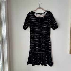 Taylor black and white sweater dress size medium